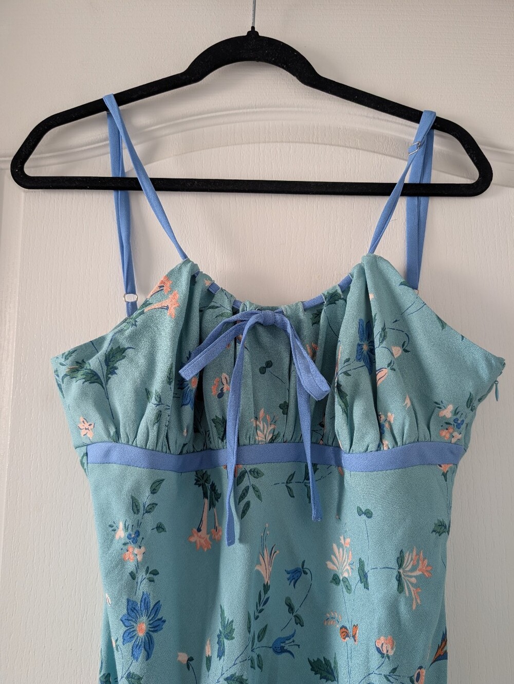 Reformation Camira Blue Floral Dress Size 12 - Picture 3 of 5